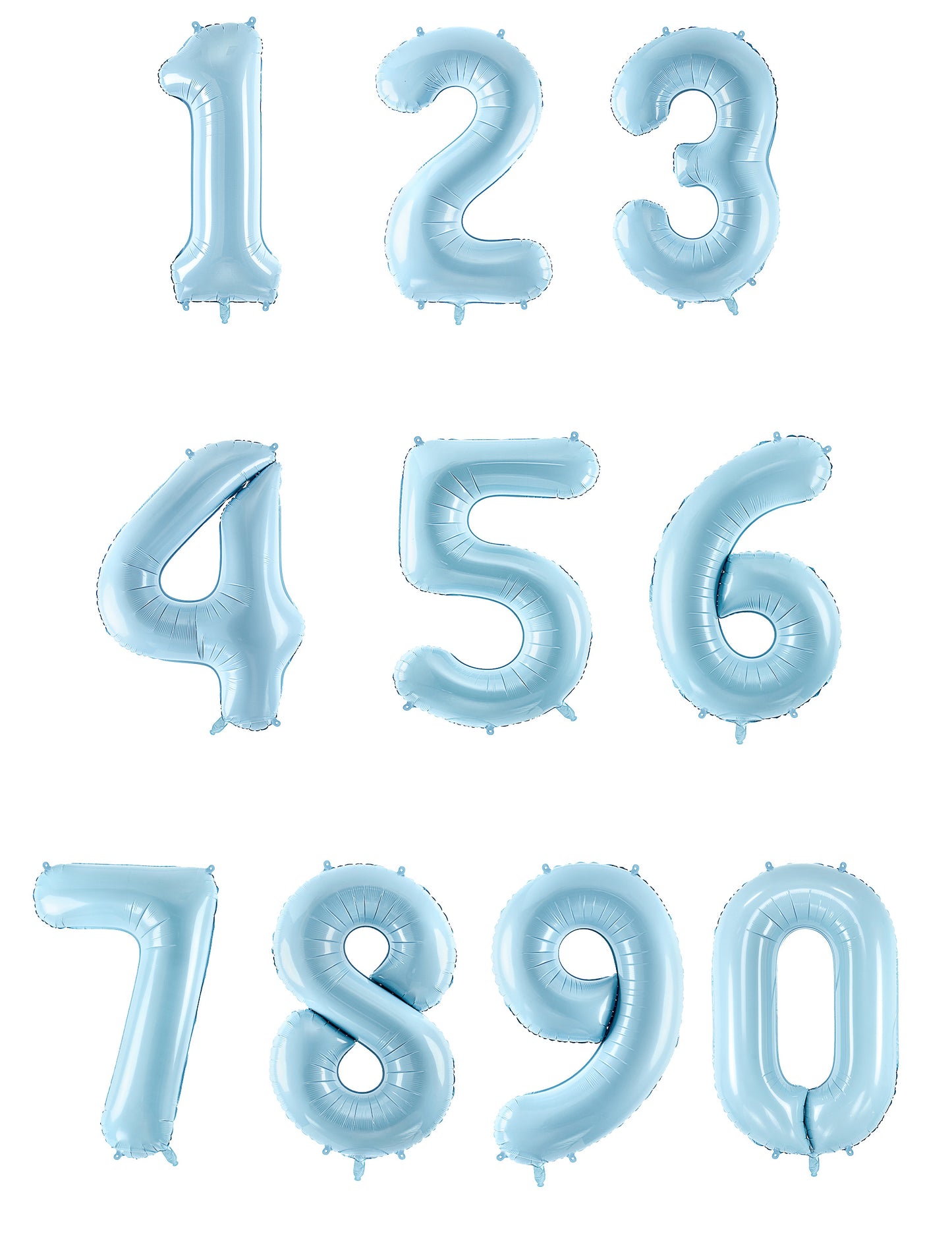 Óriás pasztellkék 86-os számú lufi cm alumínium