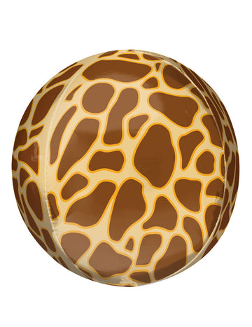Zsiráfmintás lufi 38 cm szafari alumínium