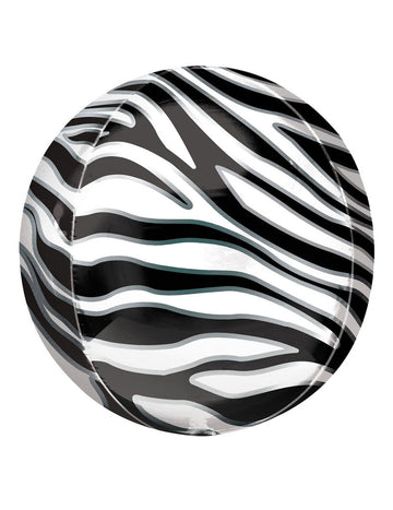 Zebra mintás lufi 38 cm alumínium