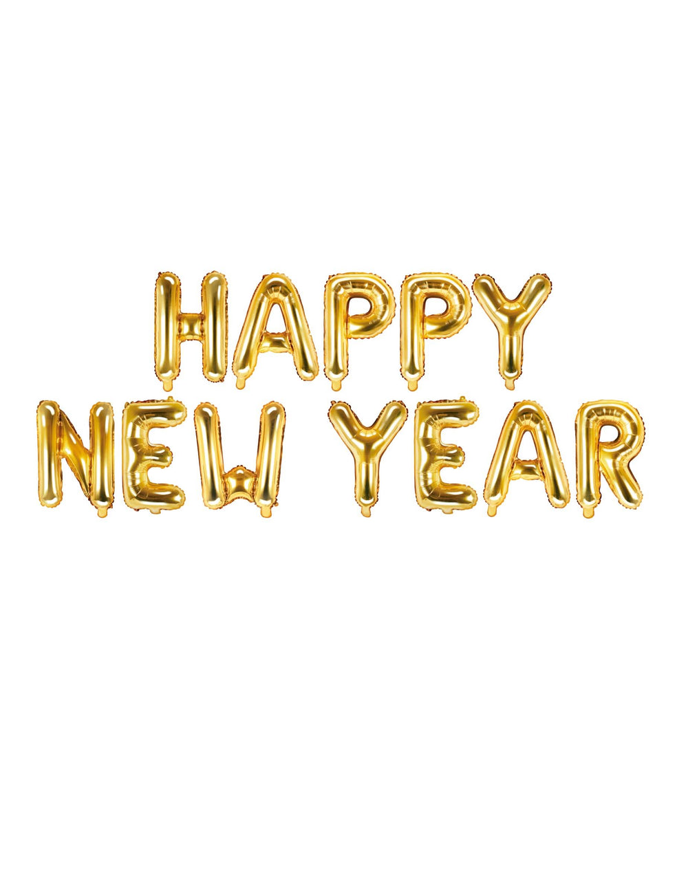 Arany színű Happy New Year betűs alumíniumballon ünnepre