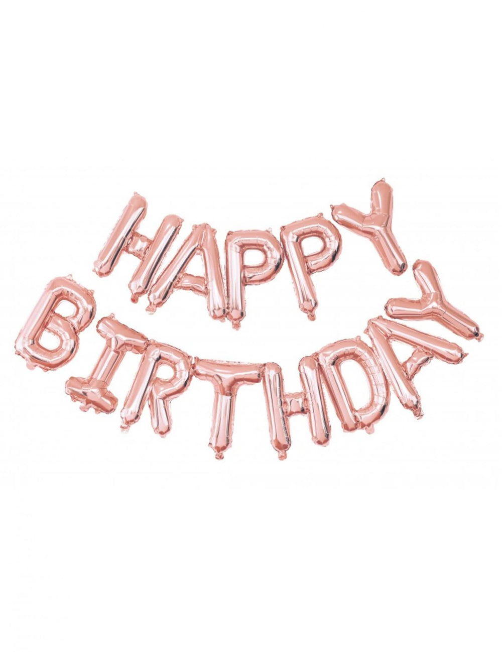 alumínium lufik Happy Birthday rozéarany