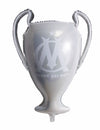 Ballon aluminium OM en forme de trophée argenté