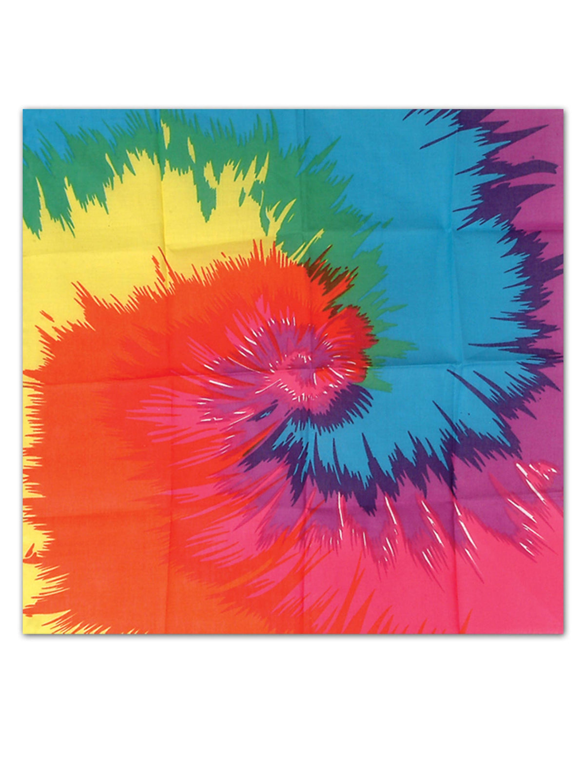 Bandana Hippie pour adulte multicolore à motif spirale
