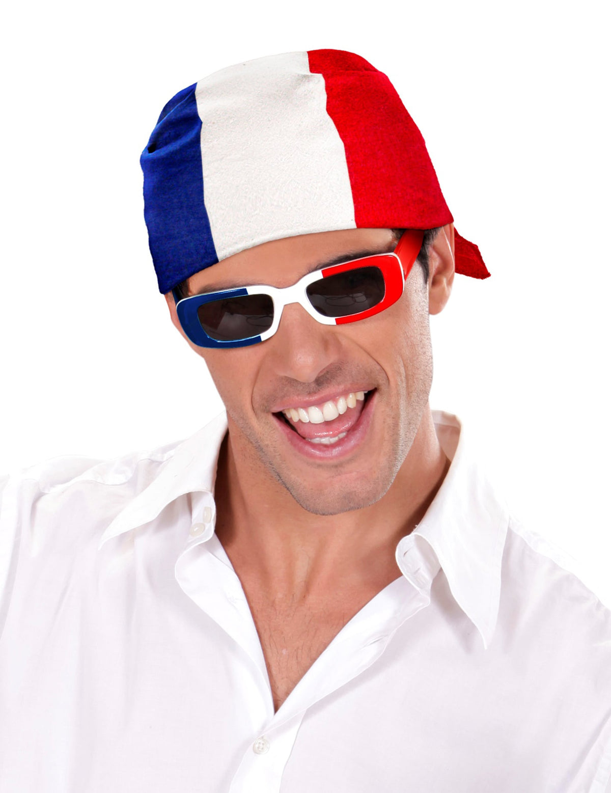 Bandana supporter France pour adulte bleu blanc rouge
