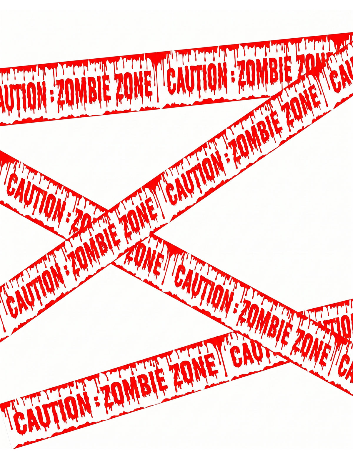 Zombie Zone elkerítő szalag 6 m