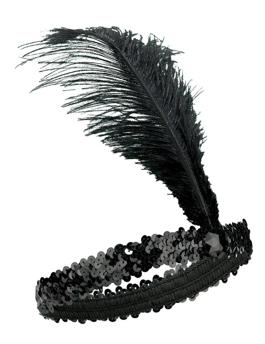 Vue de profil du bandeau Charleston pour femme