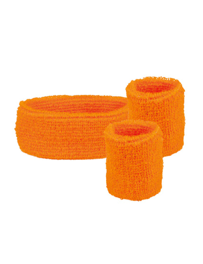 A 80 -as évek felnőtt narancssárga fejpántja és mandzsetta