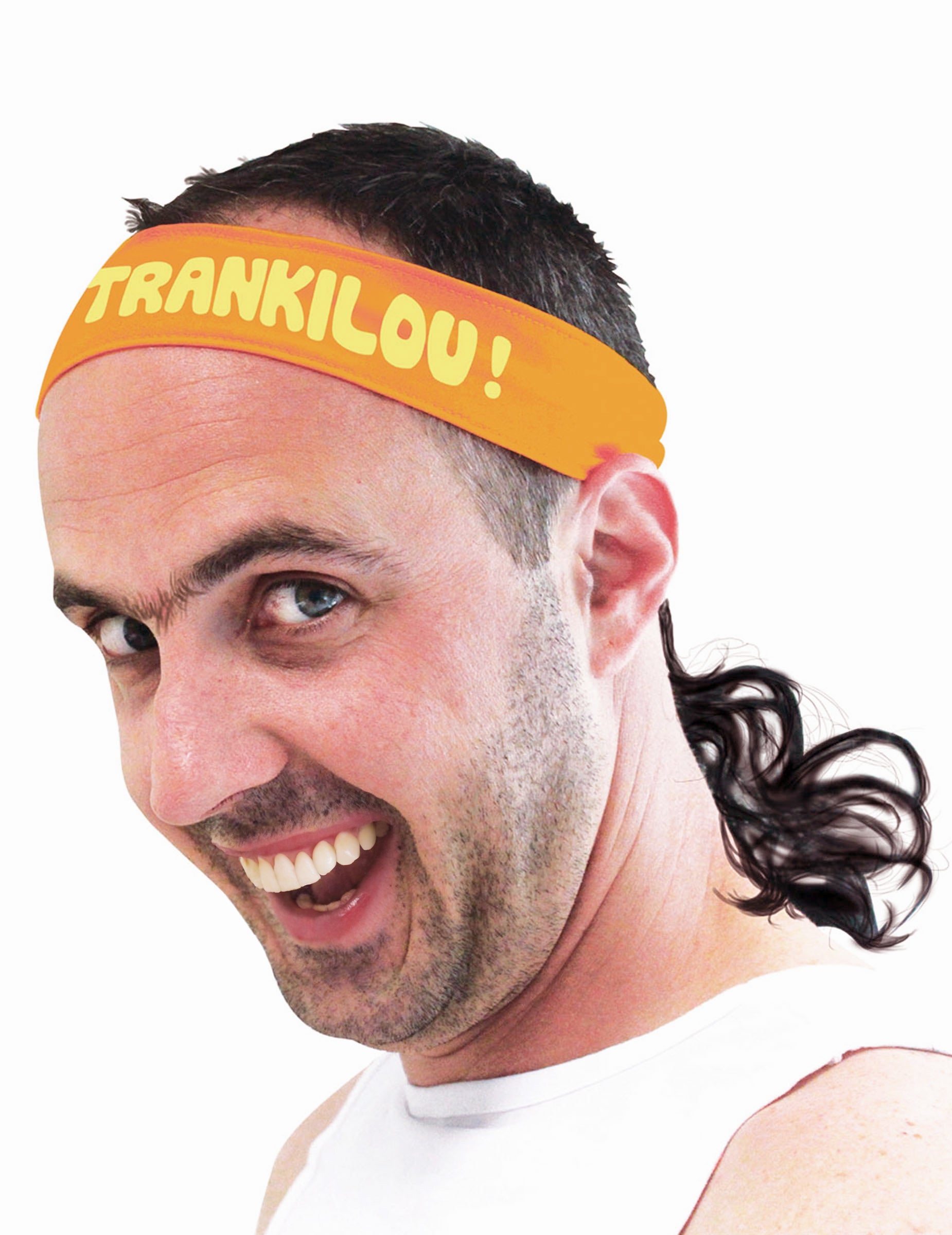 Felnőtt Trankilou narancssárga mullet fejpánt