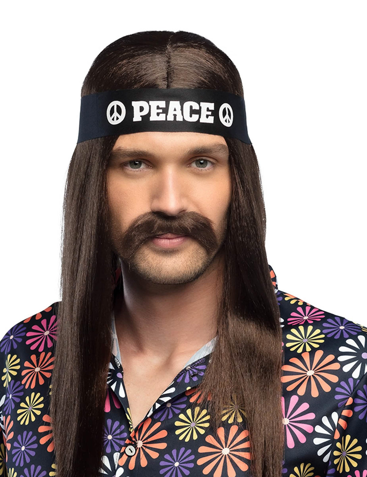 Fejpánt Peace felnőtt fekete fehér felirattal