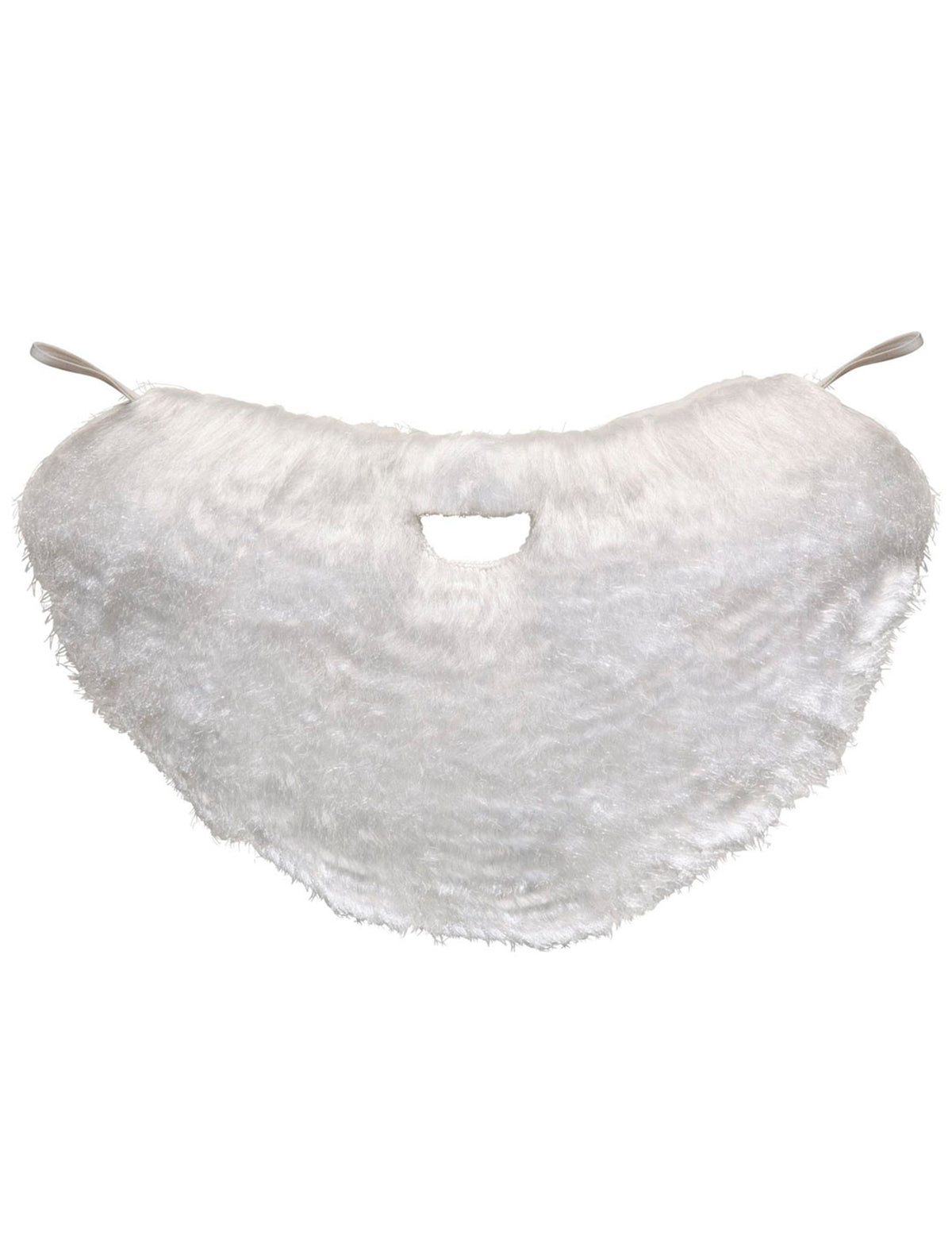 Détail du système d'attache par élastiques de la barbe Père Noël