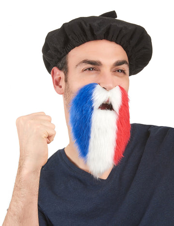 Szakáll tricolor támogatás Franciaország felnőtt