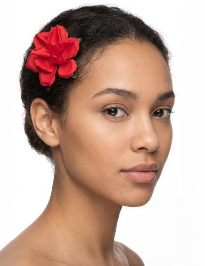 Piros rózsaszín hajcsat felnőtteknek, piros