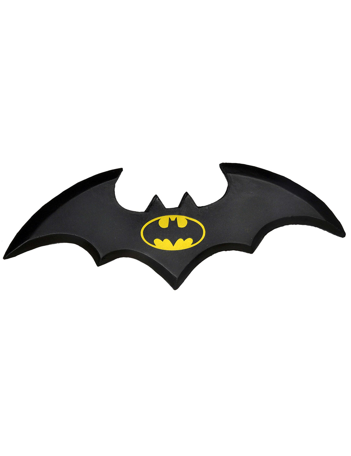 Batarang Batman pour adulte noir avec logo jaune