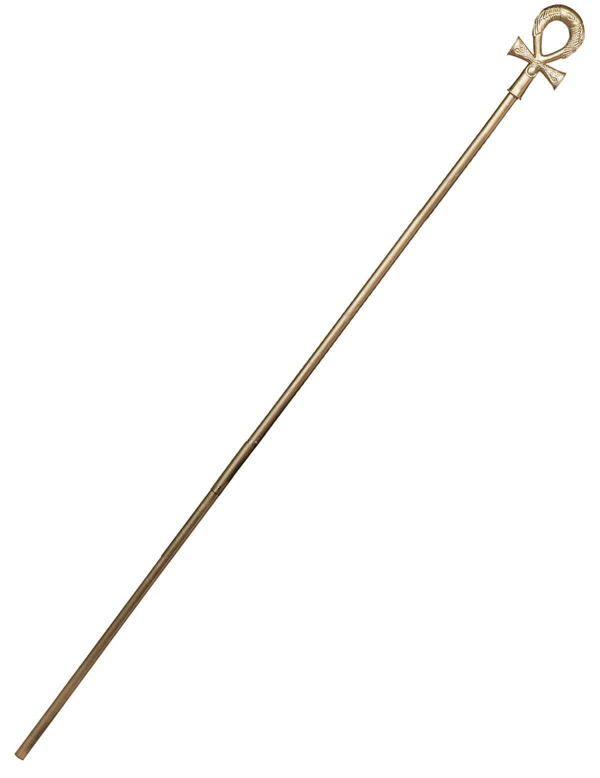 Bâton de Pharaon pour adulte doré avec symbole Ankh