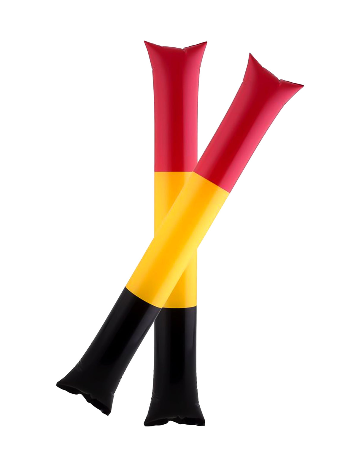 Bâtons croisés des bâtons gonflables tap-tap Belgique pour supporter noir jaune rouge