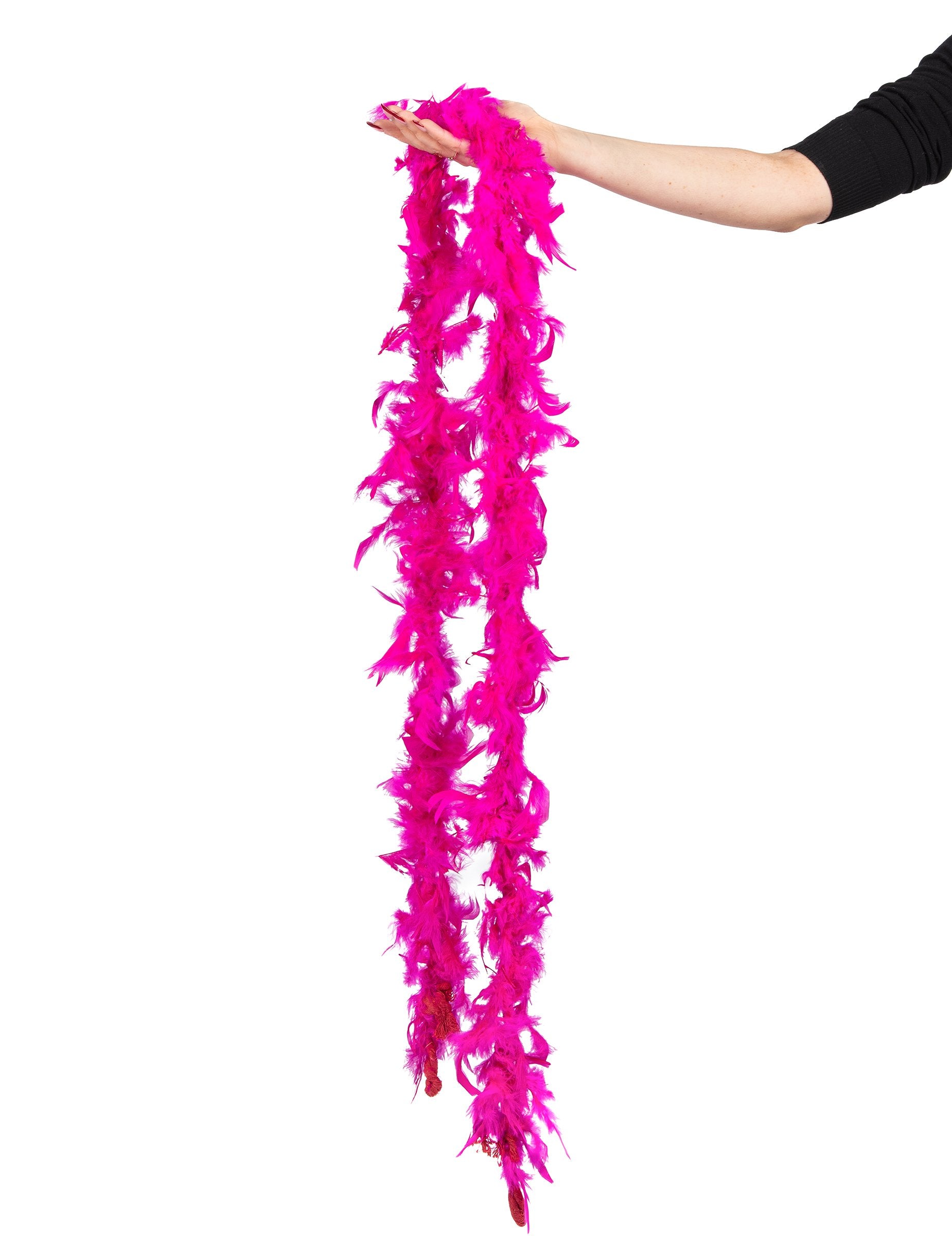 A fukszia rózsaszín női boa hosszú nézete