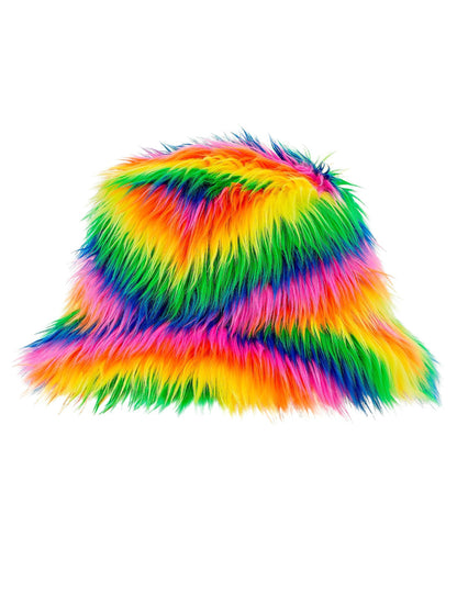 Többszínű szőrös bob sapka felnőtteknek 