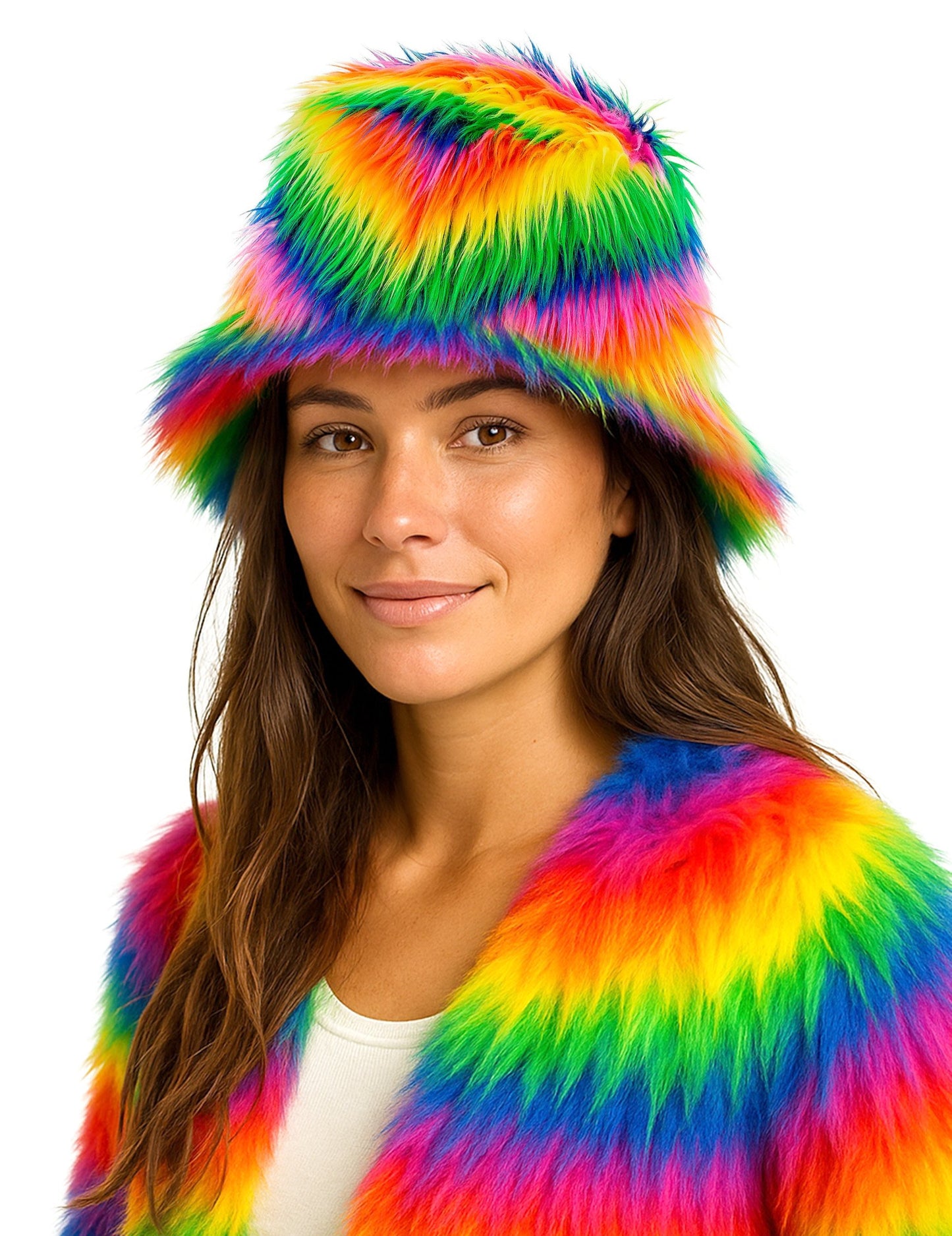 Többszínű szőrös bob sapka felnőtteknek 