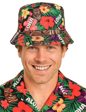 Hawaii vödör kalap aloha nyomtatott felnőtt