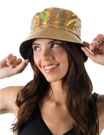 Arany irizáló felnőtt party kalap 