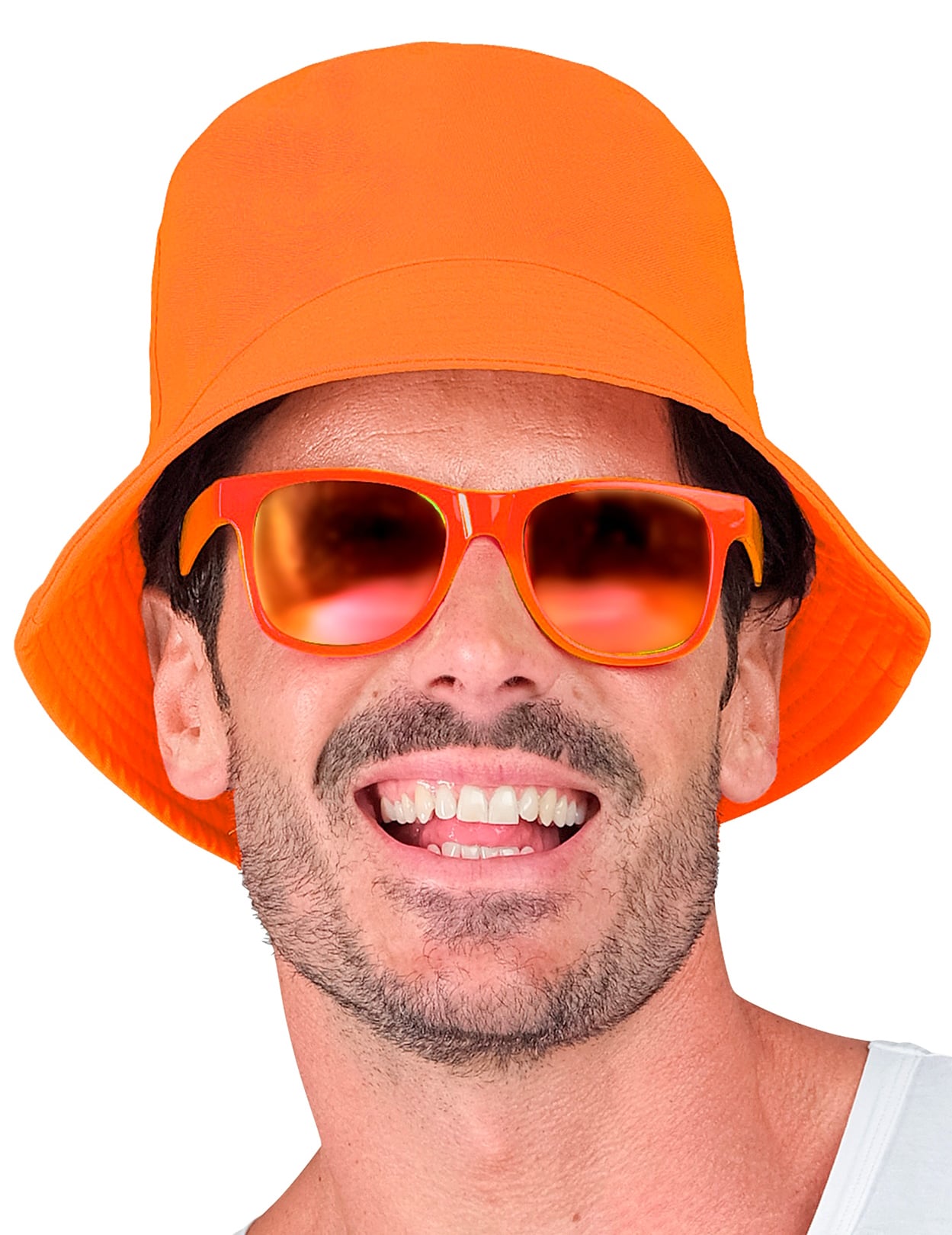 Bob orange fluo pour adulte orange fluo