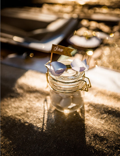 Aranyozott befőttesüveg 6,5 x 7 cm 100 ml-es üveg