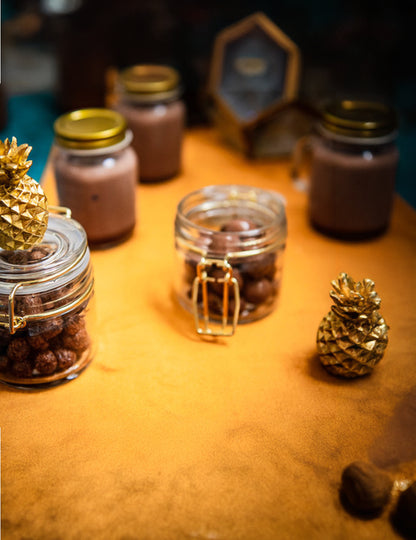 Aranyozott befőttesüveg 6,5 x 7 cm 100 ml-es üveg