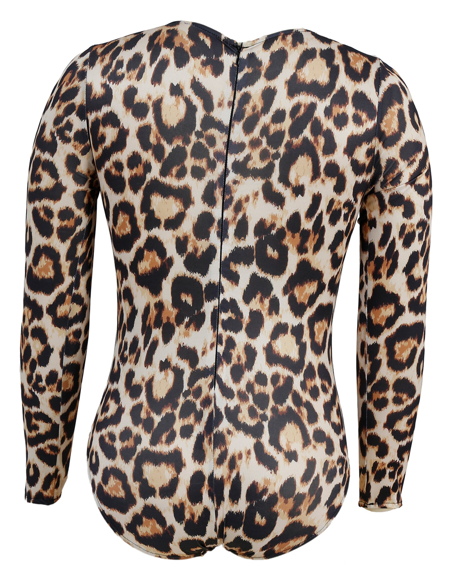 Női hosszú ujjú leopárd mintás body jelmez 