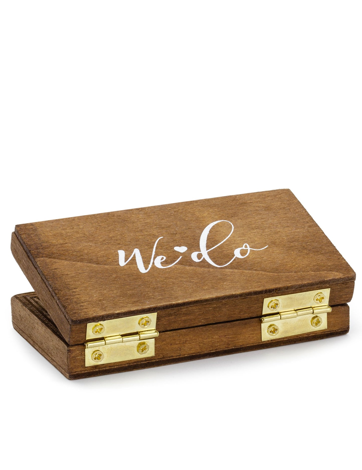 Fából készült karikagyűrű-doboz 10 x 5,5 cm Úr és Mrs.