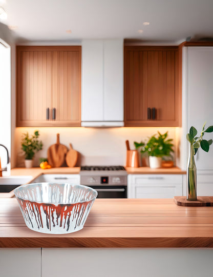 Véres műanyag tál