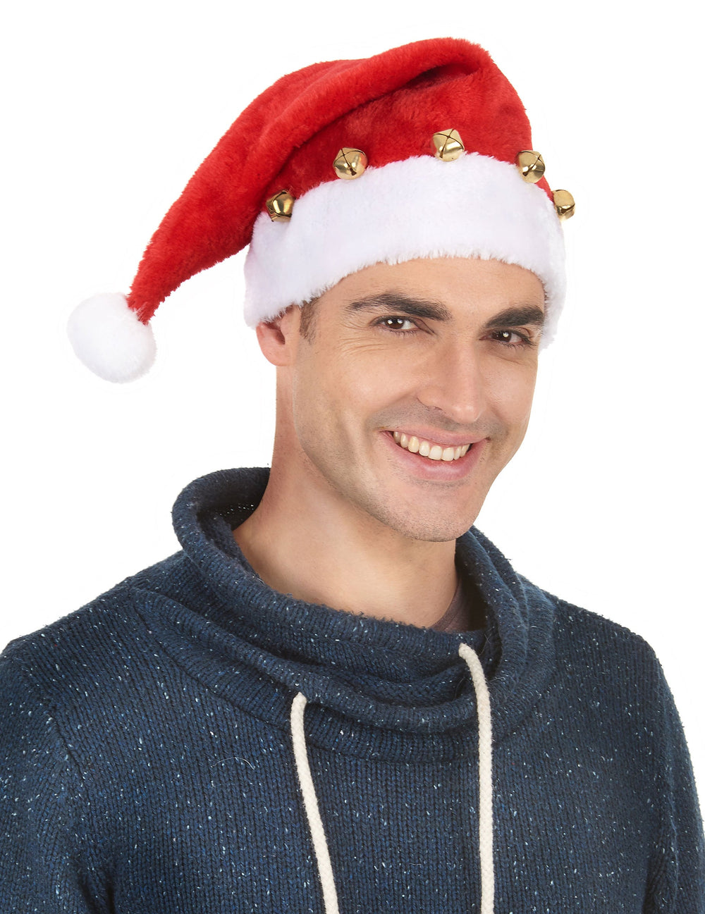 Vue de profil du bonnet de Père Noël