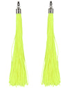 Boucles d'oreilles franges pour adulte jaunes fluo