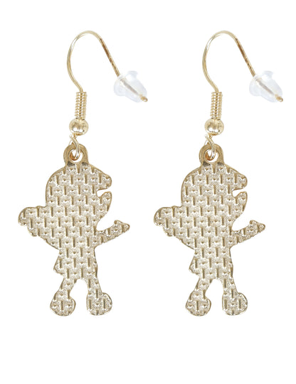 Fém karácsonyi manó fülbevalók 