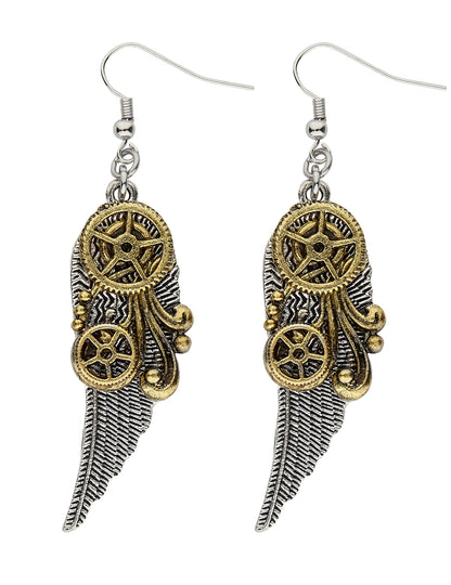 Rogging fülbevalók és felnőtt toll steampunk