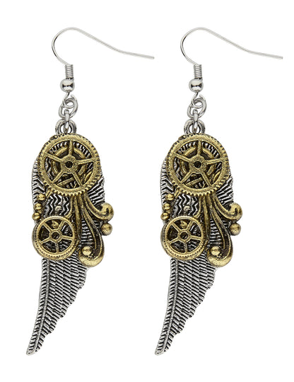 Rogging fülbevalók és felnőtt toll steampunk