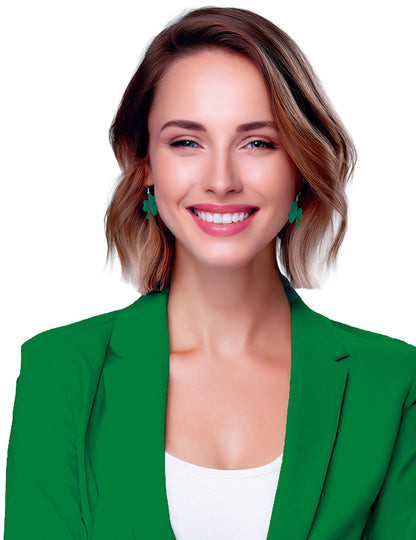 Szent Patrik-napi lóhere fülbevalók 