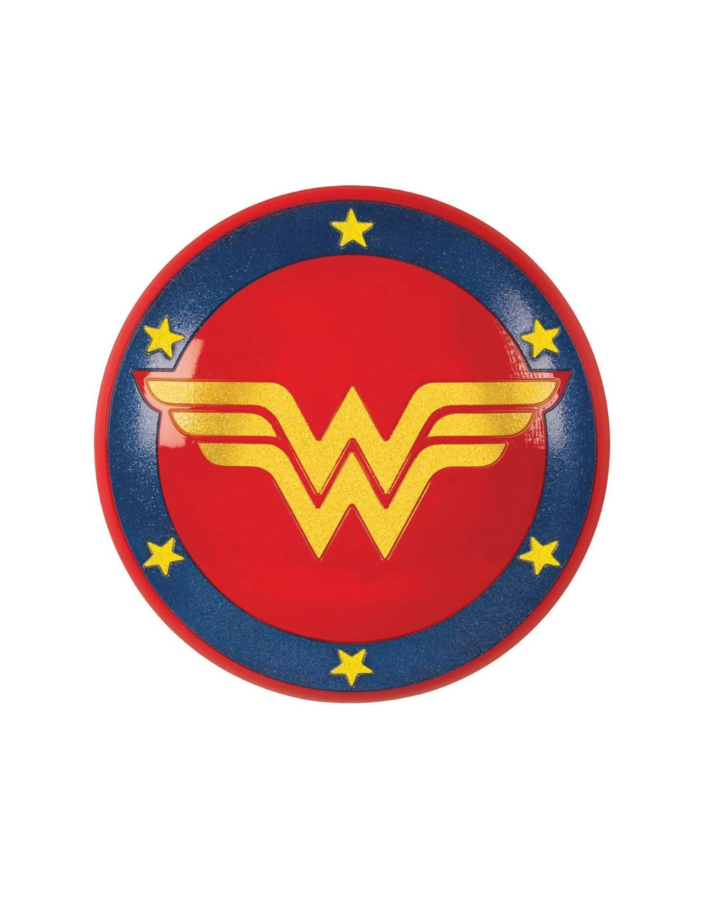 PVC pajzs Wonder Woman Super Hero Girls™ gyermek számára piros, kék és sárga, arany logóval