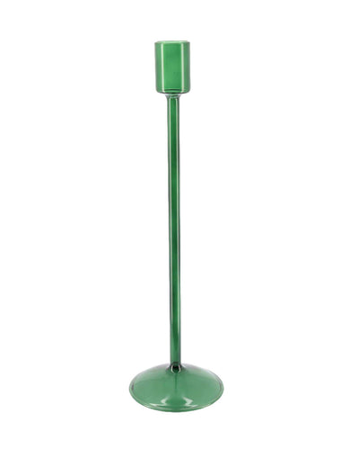 Élégance sötétzöld üveg gyertyatartó 30 cm