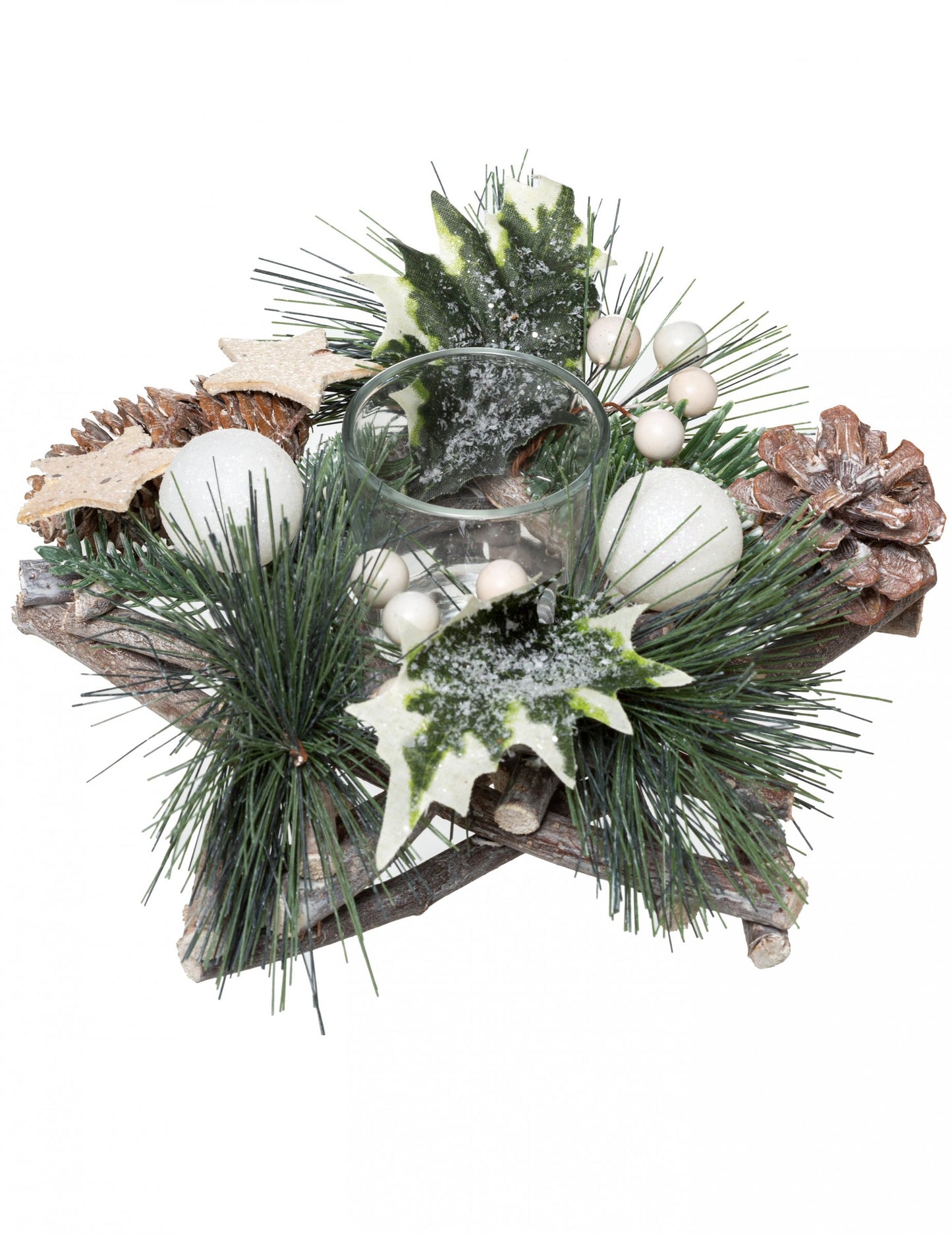 Woodland Star mécsestartó 20 cm karácsonyi díszek