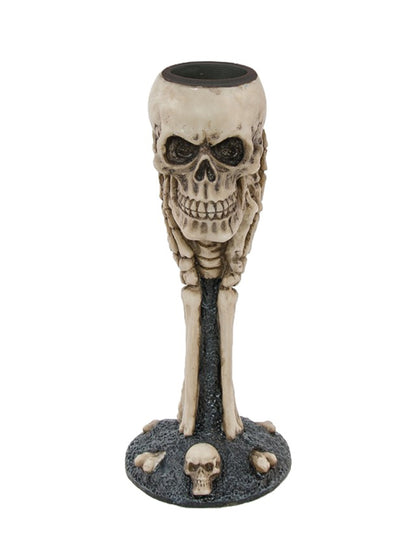 Csontok és koponyák gyertyatartó 12.5 cm