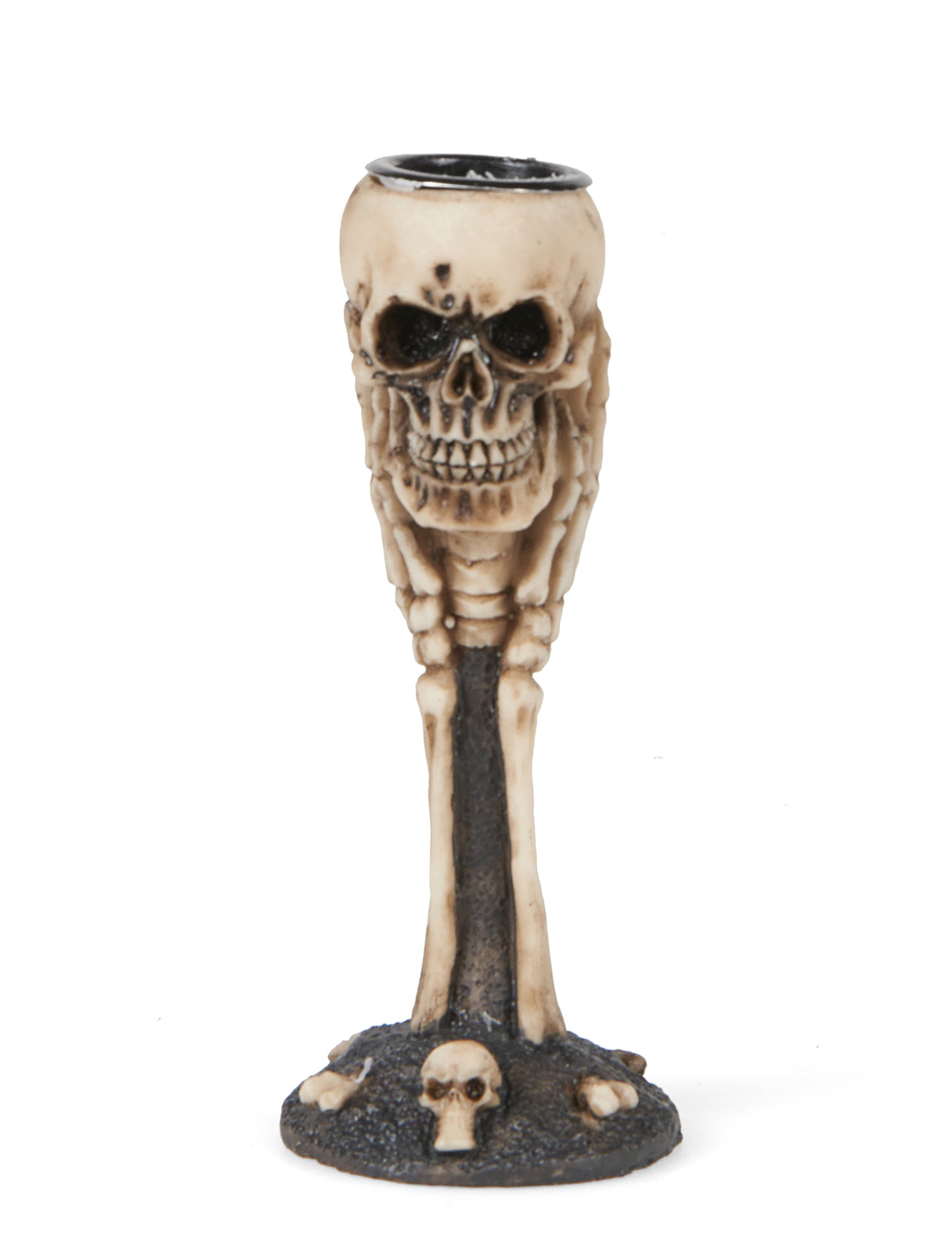 Csontok és koponyák gyertyatartó 12.5 cm