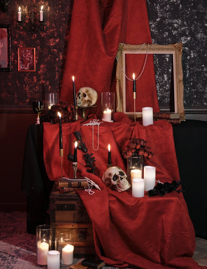 Csontok és koponyák gyertyatartó 12.5 cm