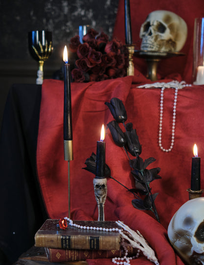 Csontok és koponyák gyertyatartó 12.5 cm