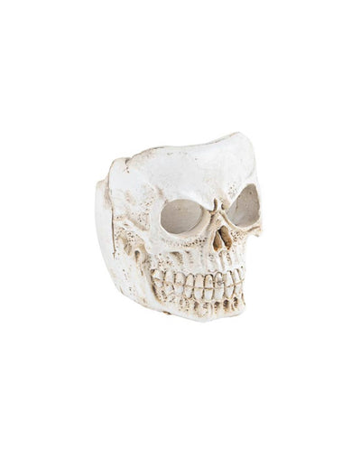 Fehér műgyanta koponya gyertyatartó 5 x 5,5 cm