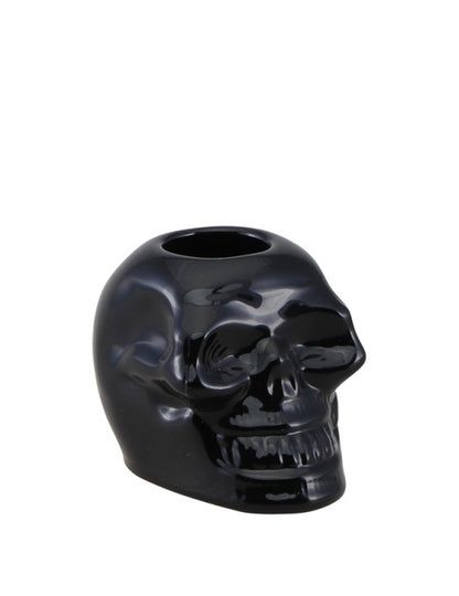 Fekete koponya gyertyatartó 5 cm