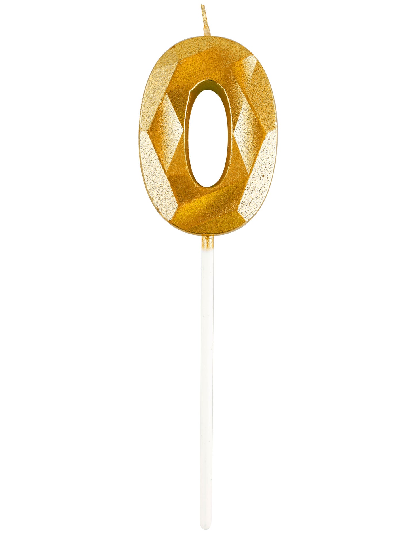 Arany számgyertya gyémánt hatással 5 cm születésnapra