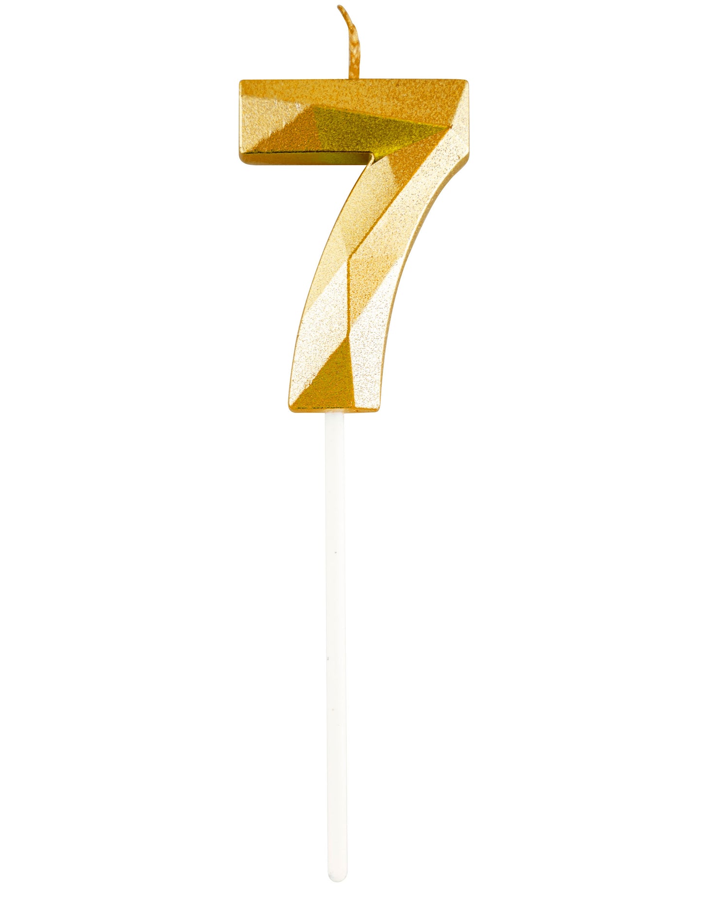 Arany számgyertya gyémánt hatással 5 cm születésnapra