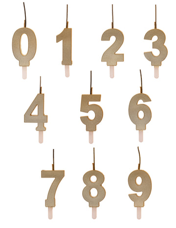 Csillogó számgyertya arany varázscsillaggal