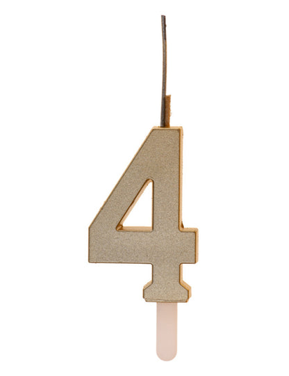 Csillogó számgyertya arany varázscsillaggal