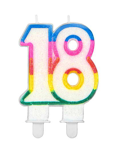 18-as számú születésnapi gyertya